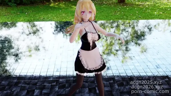 布料EEVEE【第7期】MMD~黑丝吊带女仆兔兔萌新-3月2020年