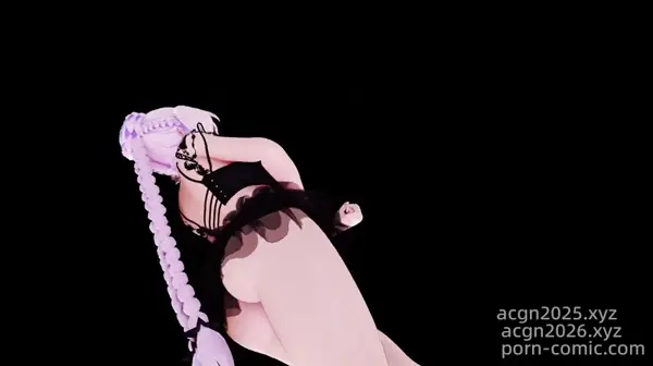 布料EEVEE【第180期】MMD〜涩涩脚腕黑围巾小短裙大兔兔【2023年】