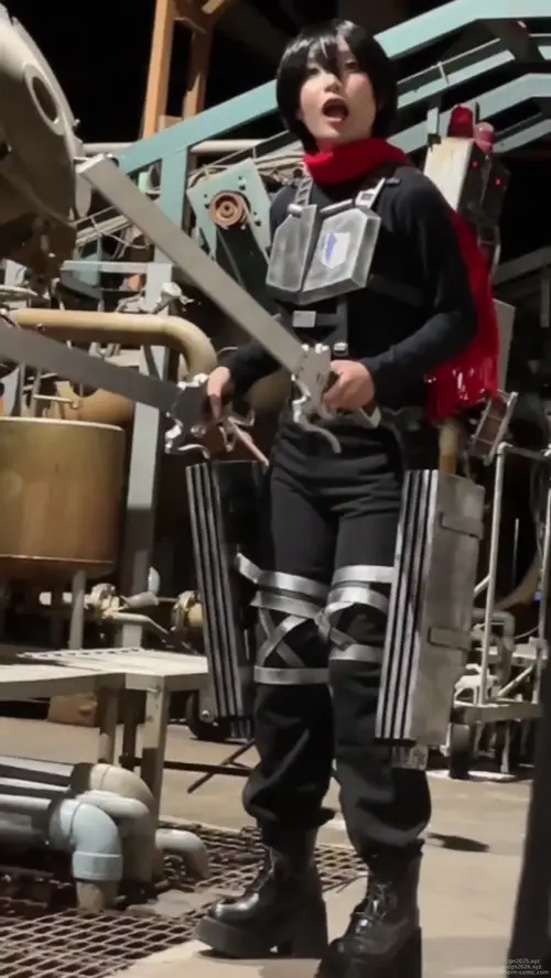 Umeko J – NO.085 cosplay Mikasa Final Season Attack on Titan -V (1).mov