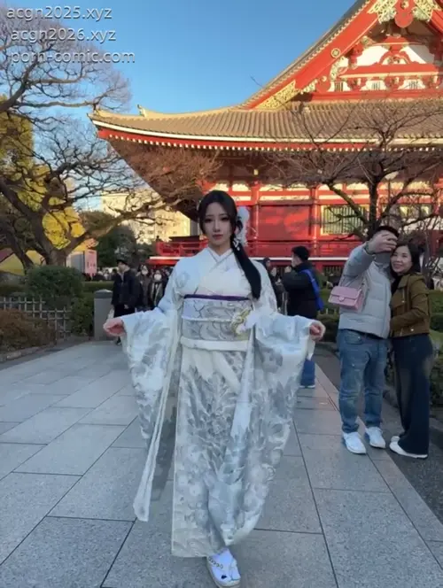 雨波HaneAme – NO.351 Original 2024 New year Silver Kimono-v (2).mov