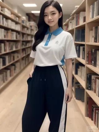 巨乳JK·深圳校服·图书馆·露出（大师级AI绘图合集新鲜出炉第五弹）