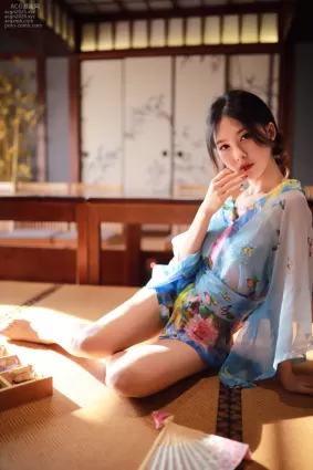 抖娘-利世 - NO.023 水蓝和服 [30P]