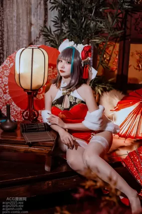 二佐Nisa – NO.157 碧蓝柴郡旗袍[32P]