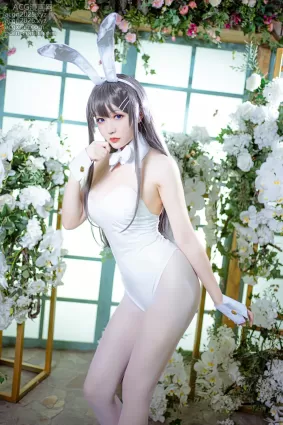 022.星之迟迟 樱岛麻衣兔女郎-白