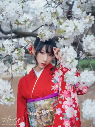 雨波_HaneAme - NO.126 赤紅和服[38P]