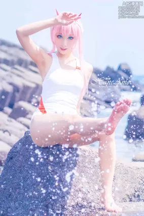 雨波_HaneAme - NO.075 Zero Two White swimsuit