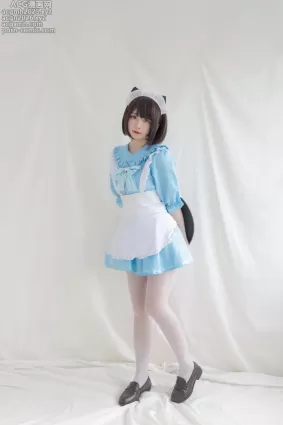 古川 NO.059 蓝色小猫女仆 [42P]